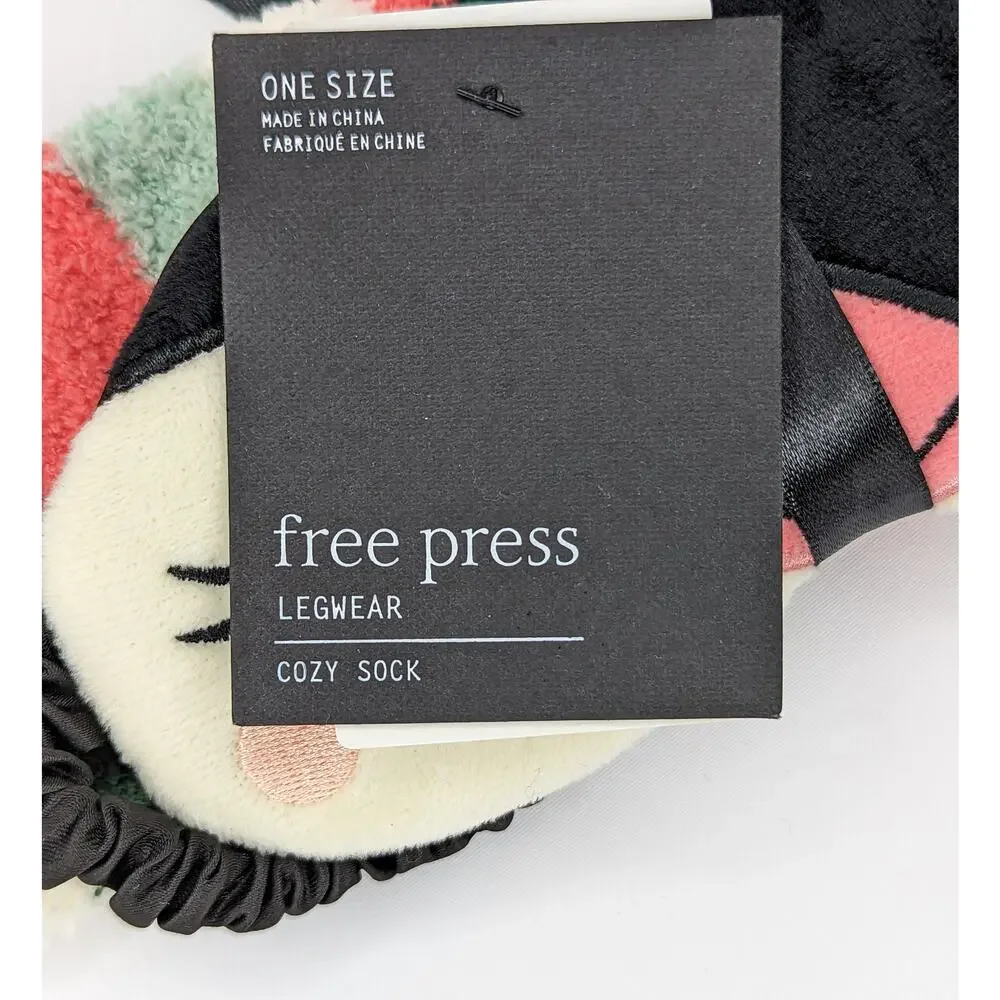 Free Press Cozy Striped Socks with Penguin Mask
